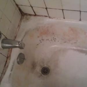 Bath tub after normal cleaning